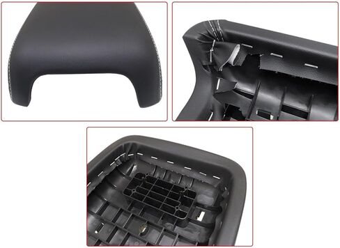 NLQR Center Console Armrest Cover Lid Box Black Skin with White Stitch Compatible with Dodge Charger 2011-2017, Compatible with Chrysler 300 2011-2017 1VT06DX9AH 1VT06DX9AG 1VT06DX9AF 1VT06DX9AE in Saudi Arabia