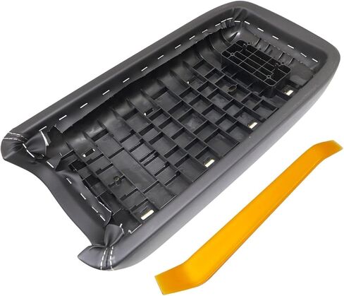 NLQR Center Console Armrest Cover Lid Box Black Skin with White Stitch Compatible with Dodge Charger 2011-2017, Compatible with Chrysler 300 2011-2017 1VT06DX9AH 1VT06DX9AG 1VT06DX9AF 1VT06DX9AE in Saudi Arabia