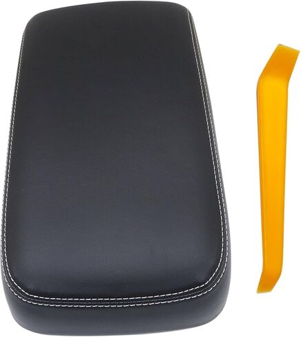 NLQR Center Console Armrest Cover Lid Box Black Skin with White Stitch Compatible with Dodge Charger 2011-2017, Compatible with Chrysler 300 2011-2017 1VT06DX9AH 1VT06DX9AG 1VT06DX9AF 1VT06DX9AE in Saudi Arabia