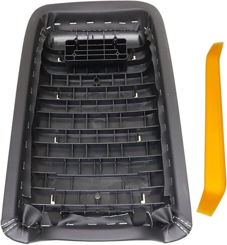 NLQR Center Console Armrest Cover Lid Box Black Skin with White Stitch Compatible with Dodge Charger 2011-2017, Compatible with Chrysler 300 2011-2017 1VT06DX9AH 1VT06DX9AG 1VT06DX9AF 1VT06DX9AE in Saudi Arabia