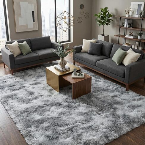 5 x 7 Fluffy Area Rug for Living Room, Shag Area Rugs for Bedroom, Soft Fuzzy Rug Non-Shedding Indoor Plush Carpet for Kids Bedroom Nursery Dorm Home Decor in Saudi Arabia