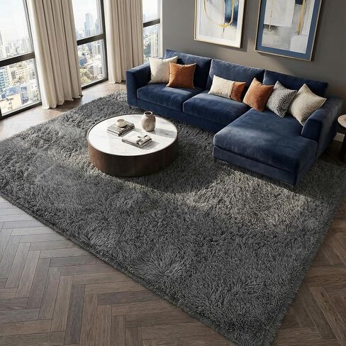 5 x 7 Fluffy Area Rug for Living Room, Shag Area Rugs for Bedroom, Soft Fuzzy Rug Non-Shedding Indoor Plush Carpet for Kids Bedroom Nursery Dorm Home Decor in Saudi Arabia