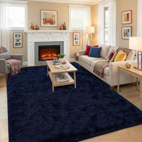 5 x 7 Fluffy Area Rug for Living Room, Shag Area Rugs for Bedroom, Soft Fuzzy Rug Non-Shedding Indoor Plush Carpet for Kids Bedroom Nursery Dorm Home Decor in Saudi Arabia