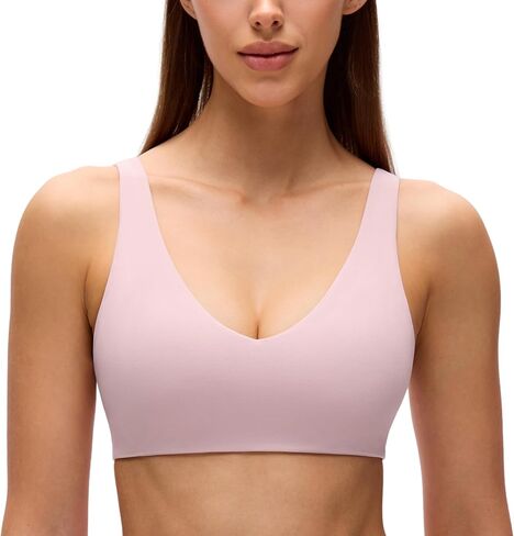 حمالات صدر رياضية من CRZ YOGA Butterluxe U Back للنساء - بلوزة يوجا أساسية لاسلكية مبطنة برقبة على شكل حرف V in Saudi Arabia