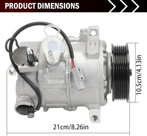 AC Compressor with Clutch fits Compass Patriot 2007-2008, Caliber 2007-2008, Air Conditioner Replaces 5058228AF，5058228AE in Saudi Arabia