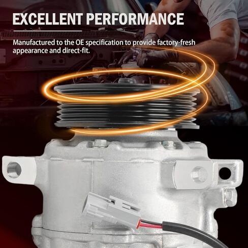AC Compressor with Clutch fits Compass Patriot 2007-2008, Caliber 2007-2008, Air Conditioner Replaces 5058228AF，5058228AE in Saudi Arabia