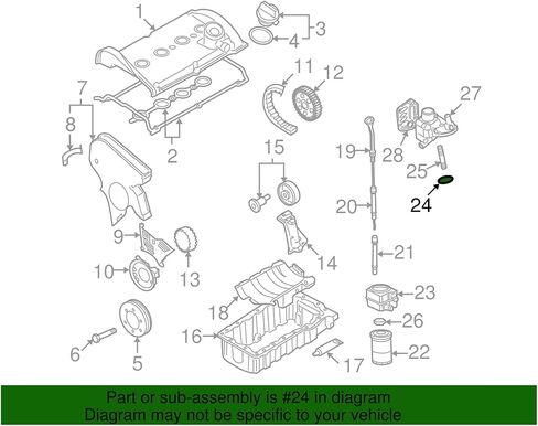 Volkswagen Oil Cooler Gasket - 038-117-070A in Saudi Arabia