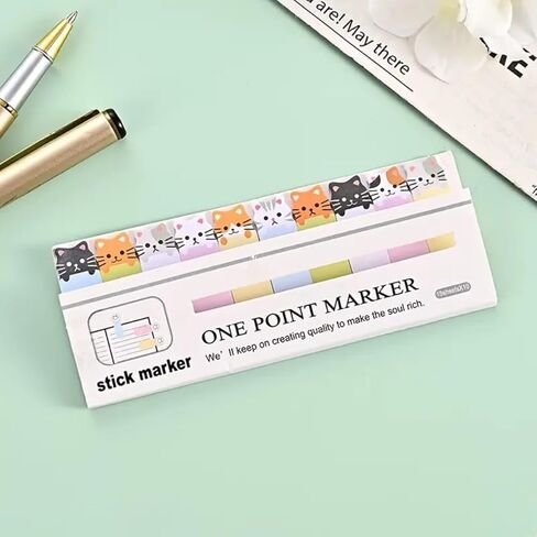 150 Sheet Cute Cat Sticky Notes, Creative Self-Adhesive Index Tab, Memo Pad for Page Marking Office Accessories in Saudi Arabia