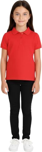 Girls Plain Polo Shirts Summer Tank Top and Tees Fashion School T Shirts Gifts for Childrens Age 3-13 Years in Kuwait