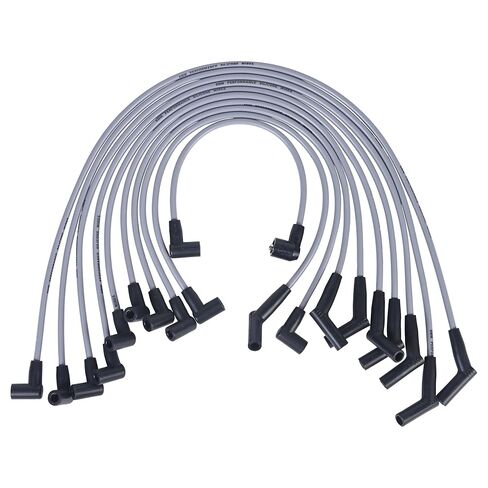 RLP Silicone Spark Plug Wires Set Grey with Two Coil Wires 8.0mm Replacement for SBF Small Block Ford Valve Cover Wires 221 255 260 289 302 351W Fits HEI Distributor Caps in Saudi Arabia