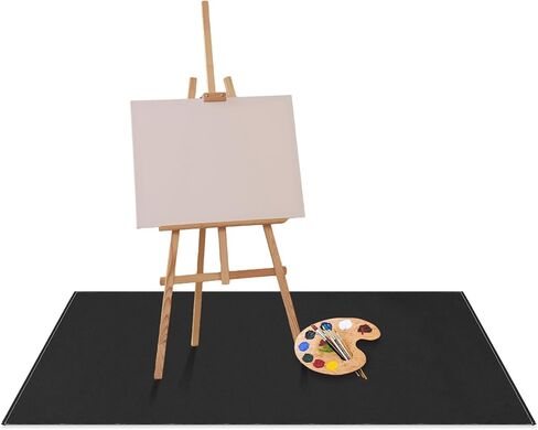 Drydiet 55x70 Inch Extra Large Craft Mat for Painting - Lightweight Nonstick Nonslip Oilproof Waterproof Floor Pad, Machine Washable & Rollable(Gray, Plain) in Saudi Arabia