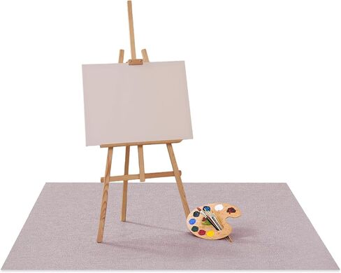 Drydiet 55x70 Inch Extra Large Craft Mat for Painting - Lightweight Nonstick Nonslip Oilproof Waterproof Floor Pad, Machine Washable & Rollable(Gray, Plain) in Saudi Arabia