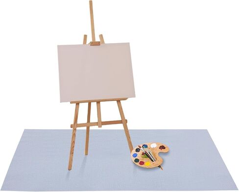 Drydiet 55x70 Inch Extra Large Craft Mat for Painting - Lightweight Nonstick Nonslip Oilproof Waterproof Floor Pad, Machine Washable & Rollable(Gray, Plain) in Saudi Arabia