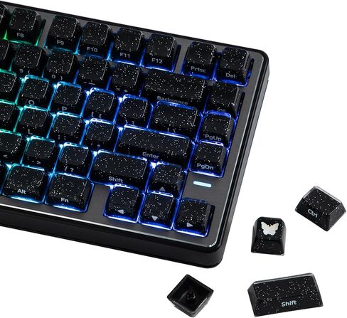 EPOMAKER Lusterfly Jelly Keycaps Set - 123 Keys Double-Shot Laser Engraved, MDA Profile, ABS+PC, Non-Shine-Through, MX-Compatible for 61/68/84/87/98/100/104-Key Mechanical Keyboard (Blue) in Saudi Arabia