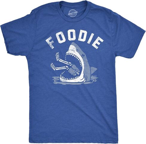 Mens Funny T Shirts Foodie Sarcastic Shark Attack Graphic Novelty Tee for Men in Saudi Arabia