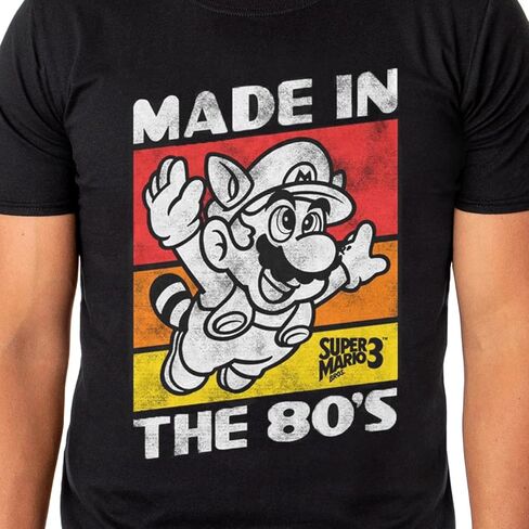 قميص Super Mario Bros 3 للرجال تي شيرت برسومات Mad in The 80s بأكمام قصيرة in Saudi Arabia