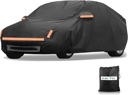 غطاء سيارة مقاوم للماء HAYCOVER لغطاء سيارة Tesla Model Y 2020-2026، مقاوم للماء في جميع الأحوال الجوية مناسب مع باب بسحاب وفتحة منفذ الشحن، غطاء مقاوم للرياح والثلوج مقاوم للأشعة فوق البنفسجية للأماكن الخارجية/الداخلية in Kuwait