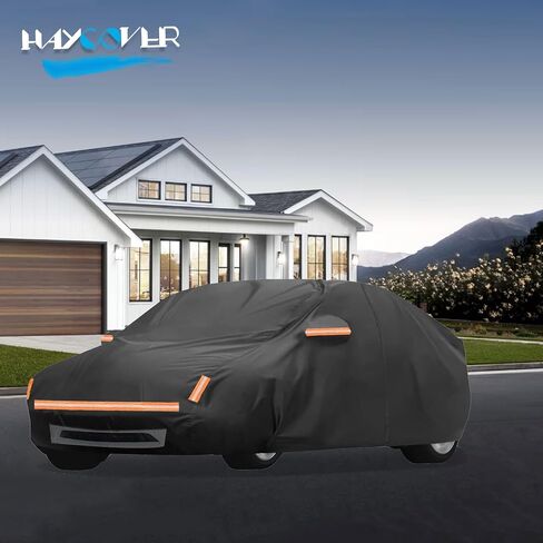 غطاء سيارة مقاوم للماء HAYCOVER لغطاء سيارة Tesla Model Y 2020-2026، مقاوم للماء في جميع الأحوال الجوية مناسب مع باب بسحاب وفتحة منفذ الشحن، غطاء مقاوم للرياح والثلوج مقاوم للأشعة فوق البنفسجية للأماكن الخارجية/الداخلية in Kuwait