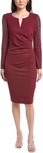 Joseph Ribkoff Scuba Crepe Sheath Dress With Embellished Sleeves - 253752 in Kuwait