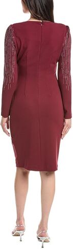 Joseph Ribkoff Scuba Crepe Sheath Dress With Embellished Sleeves - 253752 in Kuwait