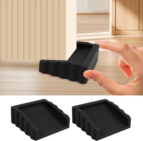 Door Stoppers, 2 PCS Plastic Matte Surface Wedge, Floor Sturdy Stackable Door Stops(Grey) in Saudi Arabia