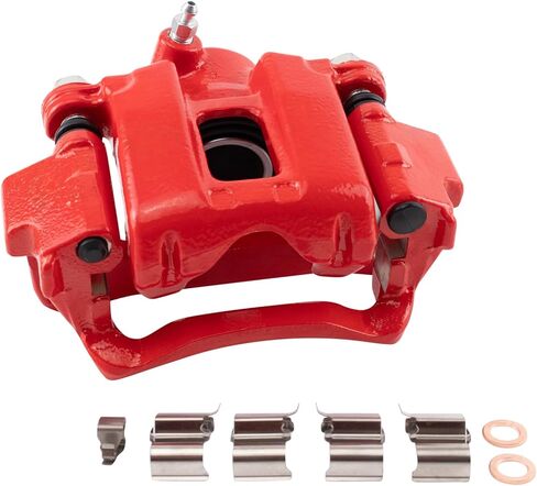 Rear Brake Caliper Set Painted Red Brackets Compatible with 2003-2009 Toyota 4Runner 2007-2014 Toyota FJ Cruiser in Saudi Arabia