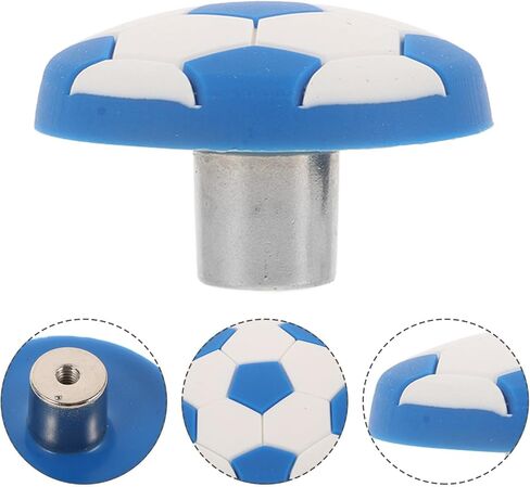 TOYANDONA 4 Pcs Cartoon Silicone Drawer Pull Handles Room Cabinet Knobs Soccer Style Blue White Soft Protective Door Knobs for ’s Furniture in Saudi Arabia