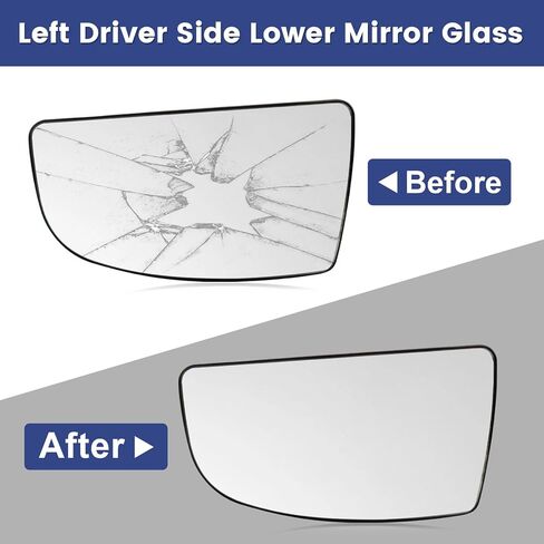 Mirror Glass Compatible with Ford Transit 150 250 350 2015 2016 2017 2018 2019 2020 2021 2022 2023 MK8 Left Driver Side Lower with Backing Plate BK3Z17K707A in Kuwait