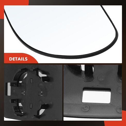 A-Premium Left Driver Side Non-Heated Mirror Glass with Backing Plate - Compatible with Chevrolet Equinox 2005-2009 & Pontiac Torrent 2006-2009 & Saturn Vue 2002-2007 - Exterior Side View Flat Mirror in Saudi Arabia