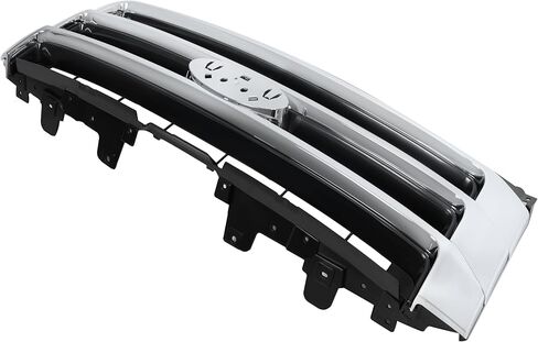 شبكة أمامية HECASA متوافقة مع 2015-2017 Ford Expedition FL1Z8200A FO1200588 شبكة تجميع مصد الصدمات ABS بلاستيك أسود + فضي in Saudi Arabia