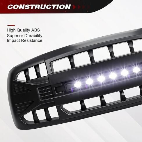 شبكة أمامية متوافقة مع 2002-2005 دودج رام 1500، 2003-2005 رام 2500/3500، مع أضواء الطرق الوعرة، أسود غير لامع in Kuwait