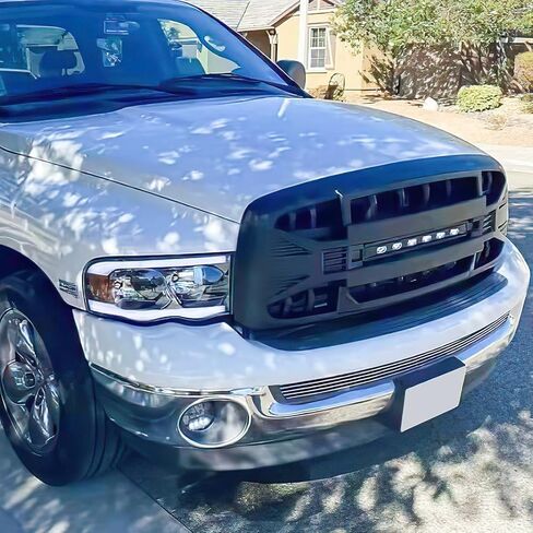 شبكة أمامية متوافقة مع 2002-2005 دودج رام 1500، 2003-2005 رام 2500/3500، مع أضواء الطرق الوعرة، أسود غير لامع in Kuwait