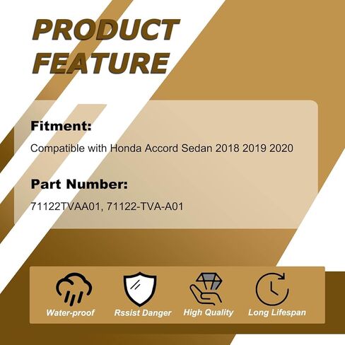 SecosAutoparts 3Pcs Upper Grille Front Grill W/Molding Compatible with Honda Accord Sedan 2018 2019 2020 Replace# 71122TVAA01, 71122-TVA-A01 in Saudi Arabia