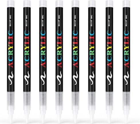 Black paint pen,1.0-6.0mm permanent marker,8 Black acrylic pen Suitable for art projects, painting, rock painting, ceramics, glass, wood, plastic, metal, canvas DIY crafts. in Saudi Arabia