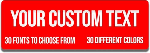 Ad Astra Graphics Personalized Bumper Stickers - Custom Bumper Stickers for Cars, Trucks, SUVs, Choose from 30 Fonts and Colors - Made in USA in Saudi Arabia