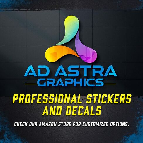Ad Astra Graphics Personalized Bumper Stickers - Custom Bumper Stickers for Cars, Trucks, SUVs, Choose from 30 Fonts and Colors - Made in USA in Saudi Arabia