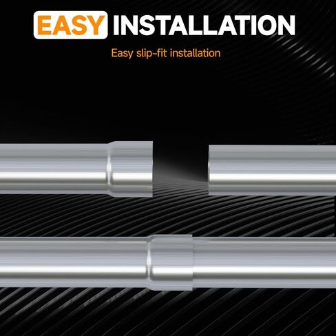 A-KARCK Straight Exhaust Pipe 1.75" OD, Stainless Steel 17.3" Long Mandrel Exhaust Tube in Saudi Arabia