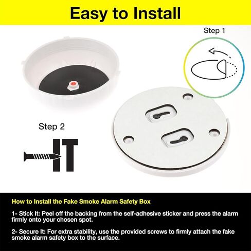 Decorative Fake Smoke Detector Diversions Safe Secret Container Hidden Compartment – Hidden Storage Security Solution for Money Jewelry Cash Watch Coins Car Keys Valuables and More (2 Packs) in Saudi Arabia