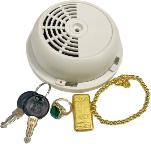 Decorative Fake Smoke Detector Diversions Safe Secret Container Hidden Compartment – Hidden Storage Security Solution for Money Jewelry Cash Watch Coins Car Keys Valuables and More (2 Packs) in Saudi Arabia