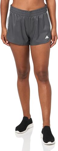 adidas Women's Pacer Training 3 Stripes Woven High Rise Shorts in Saudi Arabia