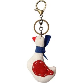 Vintage Handmade Fabric Keychain Fashion Creative Cartoon Backpack Handbag Charms Holiday Gifts For Boys & Girls in Kuwait