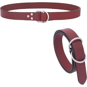 حزام بحلقة جلدية للرجال من العصور الوسطى - إكسسوار إعادة تمثيل فارس عصر النهضة مع إبزيم مطلي بالنيكل in Kuwait