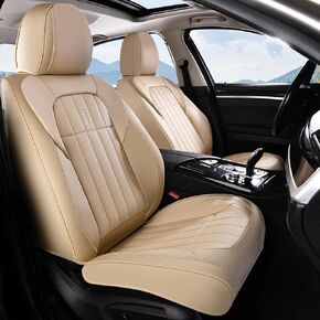 FLORICH Front Car Seat Covers, Leather Seat Covers for Cars, Waterproof Car Seat Protectors 2 Pack, Front Seat Covers for Cars, Automotive Seat Covers Protector Fit for Most Cars SUV Truck - Black in Kuwait