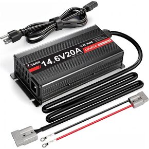 شاحن بطارية ليثيوم 12 فولت 20 أمبير شاحن بطارية LiFePO4 14.6 فولت مع موصل أندرسون للبطاريات القابلة لإعادة الشحن ذات الدورة العميقة للمركبات الترفيهية والقوارب وأنظمة الطاقة الشمسية خارج الشبكة in Kuwait