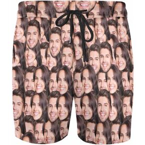 Custom Funny Swim Shorts with Faces Customized Gifts Mens Swim Trunks Wife Girlfriend Photos Beach Board Short for Me in Kuwait
