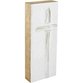 Mud Pie Cross Block Art (Silver, Tall) in Kuwait