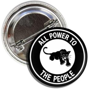 Black Panther Party All Power to the People Pin Button Badge, 1.50 Inch in Kuwait