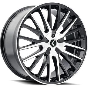 Kraze KR185 Double Down 22x8.5 5x110/5x115 +38 ملم أسود/حافة عجلة آلية in Kuwait
