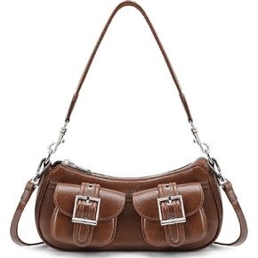 حقيبة كتف Y2K للنساء مع سحاب، حقيبة كروس جلدية، محفظة كلاسيكية تحت الإبط للاستخدام اليومي in Kuwait