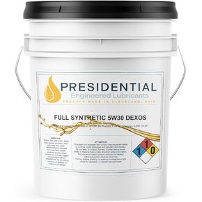 Presidential Full Synthetic Dexos 5W30 – Premium Motor Oil for Gasoline Engine Performance & Protection – Meets or exceeds GM Dexos Gen 3 specs - Made in USA (5 Gallon Pail) in Kuwait